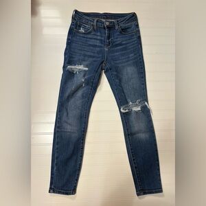 Women's Distressed Blue Jeans